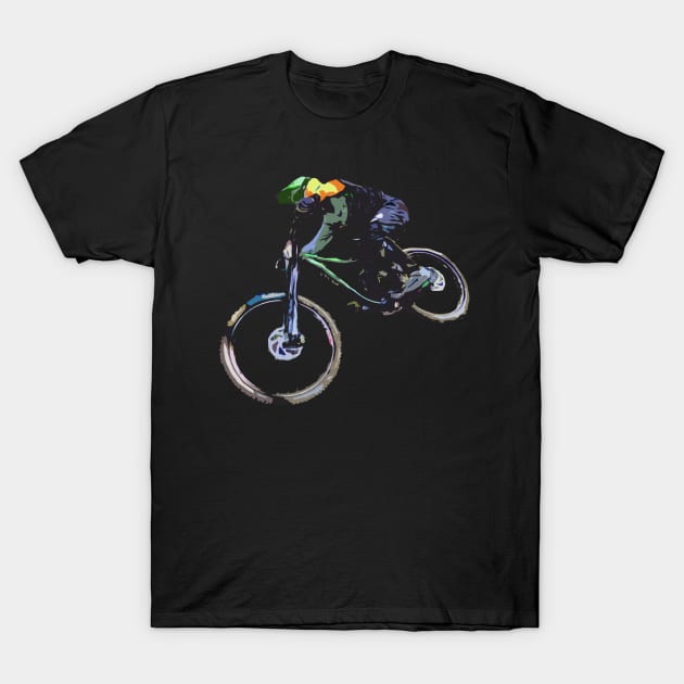 mtb downhill T-Shirt by rickylabellevie